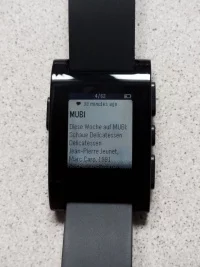 So sieht eine Mailbenachrichtung auf der Pebble aus